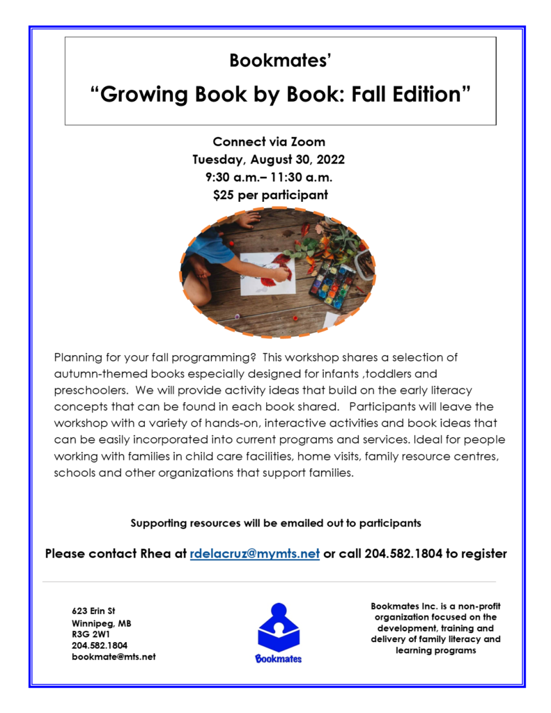 "Growing Book by Book: Fall Edition" workshop @ Connect via Zoom