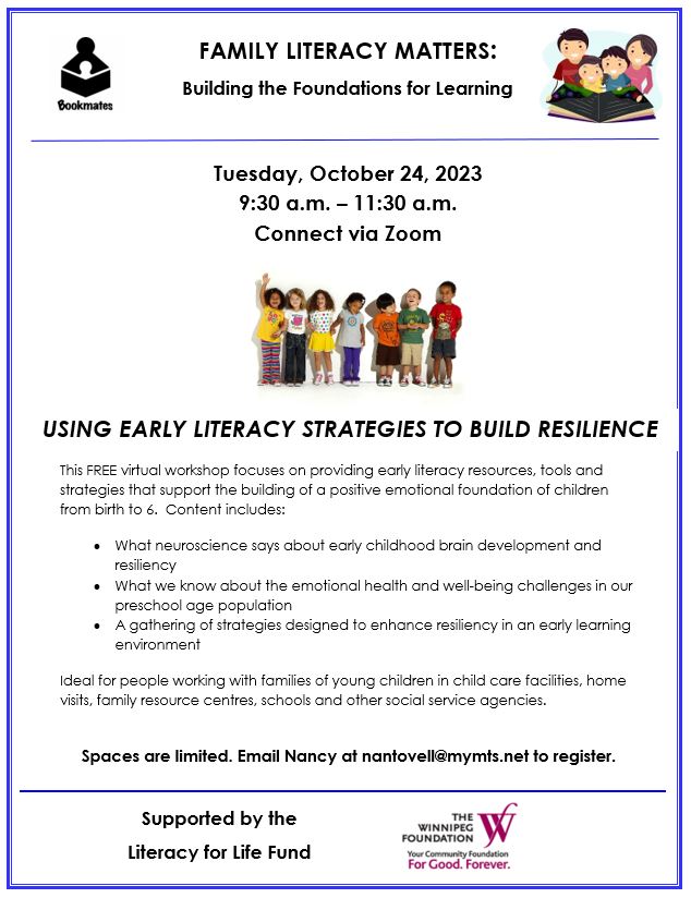 "Using Early Literacy Strategies to Build Resilience" workshop @ Connect via Zoom