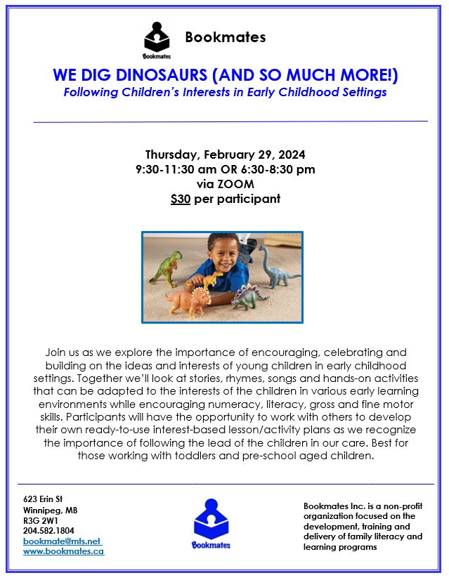 "We Dig Dinosaurs (and so much more!) - Following Children's Interests In Early Childhood Settings" workshop @ Connect via Zoom