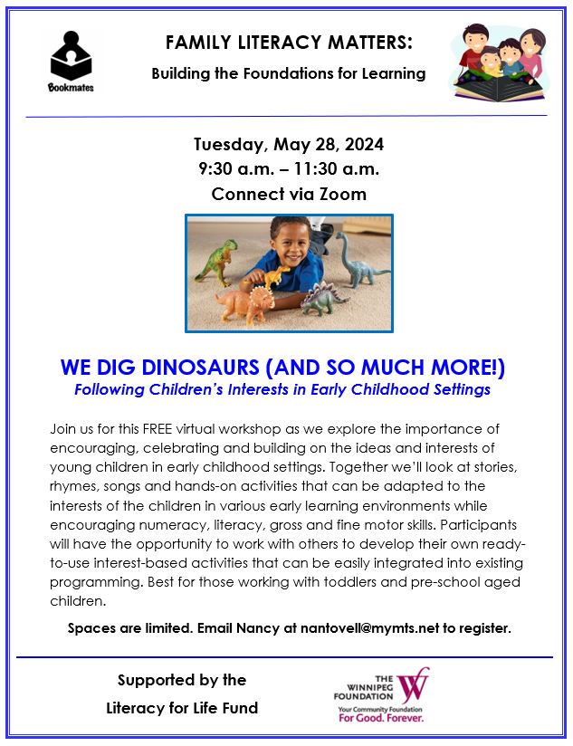 “We Dig Dinosaurs (And So Much More!)” workshop @ Connect via Zoom